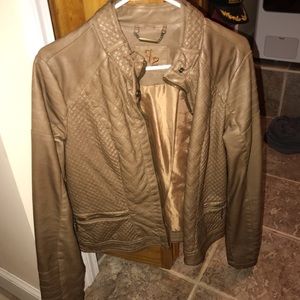 Brown leather jacket